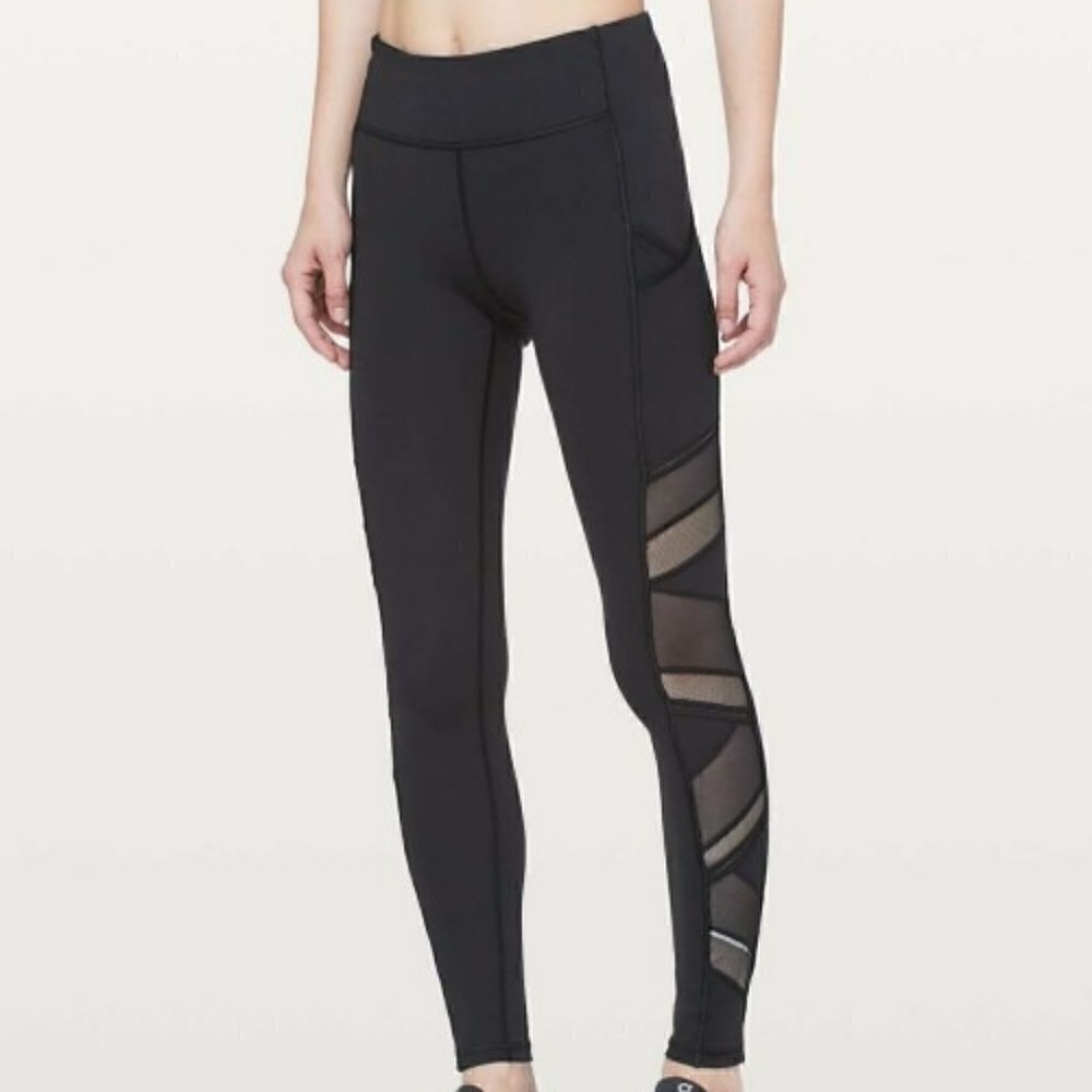 Lululemon Speed Up Tight Mesh 28 Leggings in Black